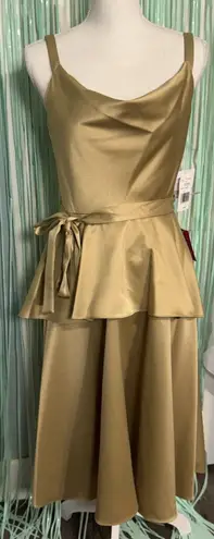 Gabby Skye Occasion Gold Fit & Flare Cocktail Dress, Homecoming, NWT, Size 6