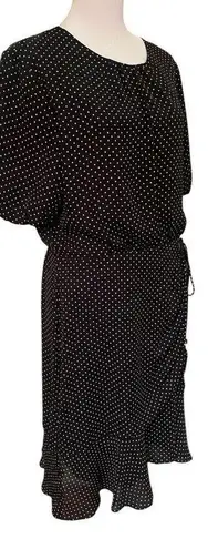 Sam Edelman  Polka Dot Ruched Swing Dress Size 12