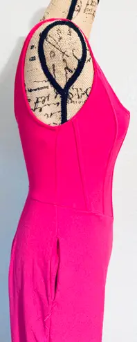 Crystal Sky Corset Top Hot Pink Jumpsuit