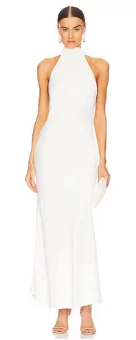 MISHA x REVOLVE Evianna Satin Gown in Ivory White Size XS