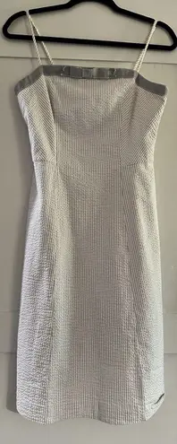Isaac Mizrahi For Target Gray & White Stripe A Line Summer Dress Size 6