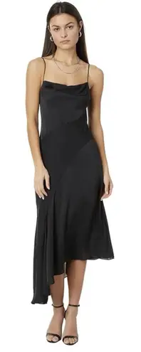 AllSaints Una satin midi Black Women’s dress Size 10