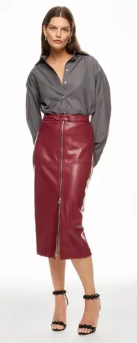 Simkhai Bianca Midi Skirt Red