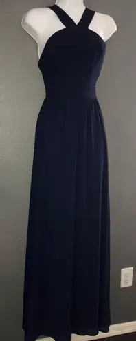 Lulus Navy Blue Formal Party Gown Maxi Dress Womens size Small