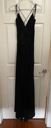 La Femme Simple Jersey Gown/Prom Dress with Lace-Up Back Size 12