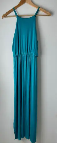 Sleeveless Maxi Dress, Small Blue