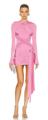 THE ATTICO Fran Mini Dress in Shocking Pink Size XS