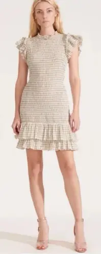 Veronica Beard CiCi Smocked Seersucker Mini Dress Gingham in Excellent Condition