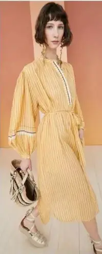 Ulla Johnson NWT Rabea striped cotton midi dress Size 8