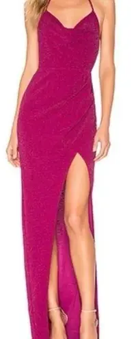 Michael Costello X REVOLVE Semira Gown in Magenta Size S NWT