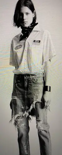 R13 Double Classic Denim Skirt Jeans