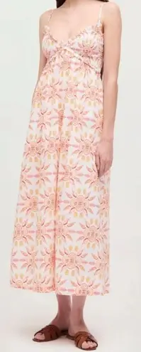 Hill House Sydney Nap Dress Orange Shell Mosaic Cotton Seashell Vacation Size XS