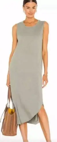 New! Frank & Eileen Dress Easy Side Slit Midi Tank Sage Green Size Medium