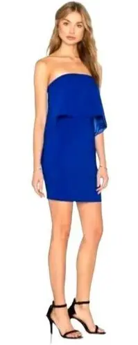 Jay Godfrey Dress Women 6 Blue Strapless Cobalt Viola Mini Sheath Cocktail Party