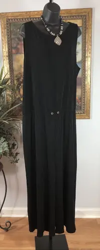 Chico’s Travelers 3P Black Sleeveless Wide Leg Jumpsuit Pullover Whimsigoth Size undefined