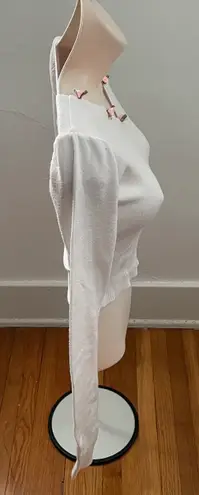 White Little Roses On V