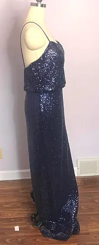 Christina Wu Navy Sequin Dress- Style 22703