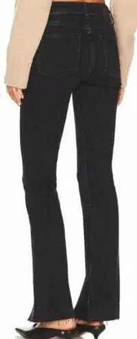 ANINE BING Roxanne Mid-Rise Split Hem Denim Flare Jeans Black Women's Size 25