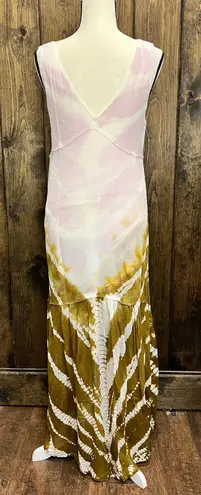 Young Fabulous and Broke New  Size M Long Maxi Raquel Dress tie dye tank Vneck NWOT