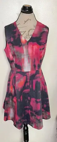 Piol Womens Dress Size Small Tie Dye Fit Flared Colorful Short Office Work Wear