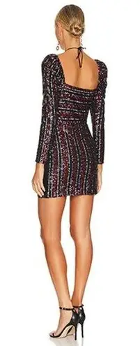 Saylor Multi Didion Sequin Long Sleeve Holiday Mini Dress Size S