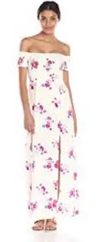Mink Pink Small Bloom Floral Off‎ The Shoulder Maxi Dress With Shirring EUC - Image 1