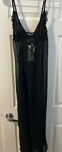 ZARA NWT  long sheer black dress - Image 1