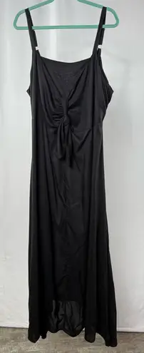 Swimsuits for All Front Tie Cover Up Dress in Black Size 22