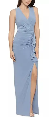 Betsy and Adam Women's Gather Maxi Evening Dress