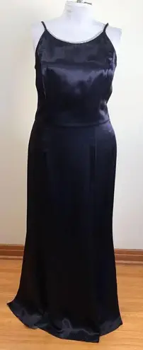 Gunne Sax Vintage Navy Blue Maxi Dress