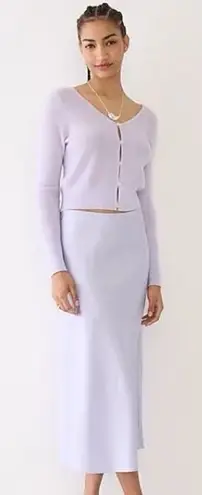 J Crew Gwyneth Midi Slip Skirt in Sweet Hyacinth Purple XL