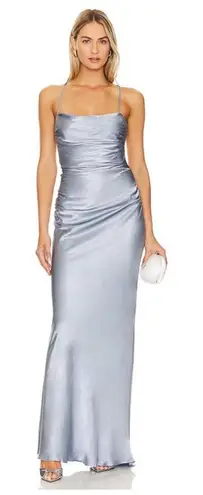 Shona joy NEW La Lune Lace Back Maxi Dress in Powder Blue