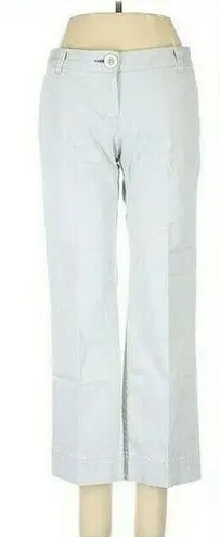 Elevenses Anthropologie Womens Size 4 Light Gray Crop Straight Leg Trouser Pants