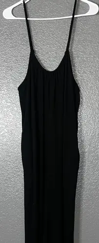 Women’s Black Spaghetti Strap Wide Leg Jumpsuit Romper Size M Casual Lounge Size M