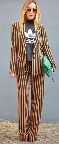 Wearever Palazzo Mustard & Black Striped Pants by size 3X NWOT