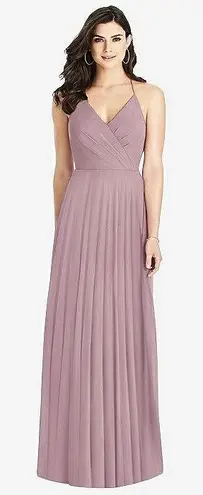 NWT RUFFLED STRAP CUTOUT WRAP MAXI DRESS IN DUSTY ROSE, 10