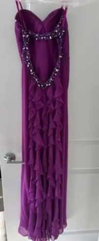 Faviana Purple Long  Dress