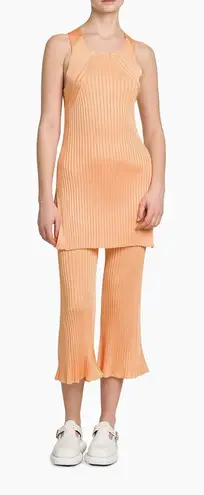 Jil Sander NWOT Rib-Knit Orange Cropped Pants in 34