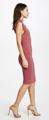 Bailey 44 women’s Bewitched ruffle-trimmed cutout ribbed-knit bodycon dress XS