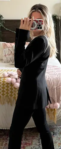 BCBGMAXAZRIA Black Blazer With White Stitching 