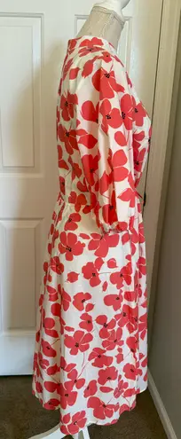 Studio 1 Womens Short Sleeve Floral Midi Fit + Flare Dress Sz 10 Brand New Multi