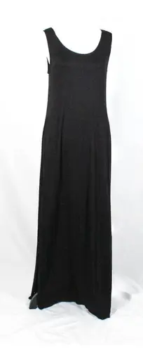 Hot Gal Black Maxi Dress with Side Slits – Size 1X, 2010s Style