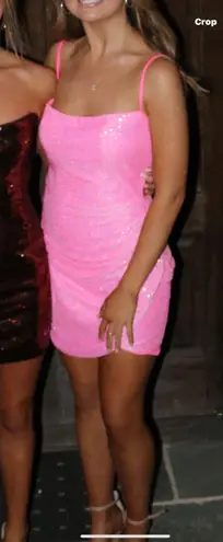 La Femme Hot Pink Prom Dress