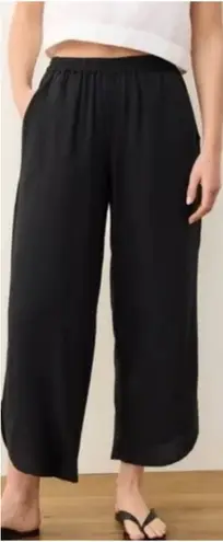 Marine layer Allison Re-Spun Black Wide Leg Pull On Pants Travel FLAW Women Lrg