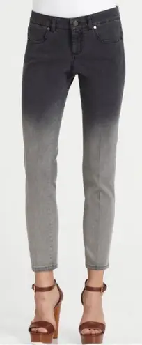 Stella McCartney • grey ombre skinny jeans dip dye low rise ankle faded