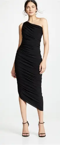 Norma Kamali Black Diana One Shoulder Gown (XS)