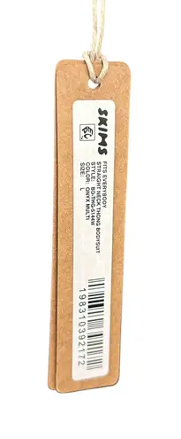 SKIMS Fits Everybody Women's Black Contrast Trim Scoop Neck Bodysuit L NWT