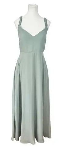 Birdy Grey DEVIN CONVERTIBLE DRESS Women M CHIFFON SAGE BRIDEMAID WEDDING