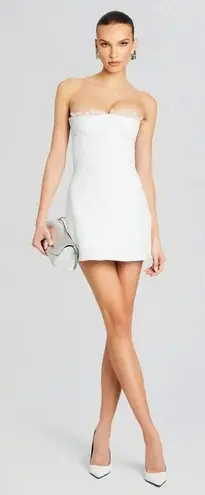 NWT Retrofete AMBERLY LEATHER Mini DRESS in Optic White Sz Medium $698