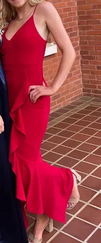 XScape Scuba Crepe V-Neck MIDI Dress thumbnail 1